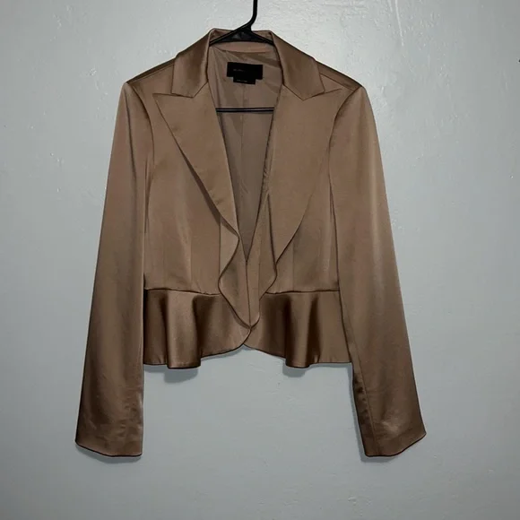 BCBGMAXARIA Satin Peplum Blazer - Picture 3 of 12